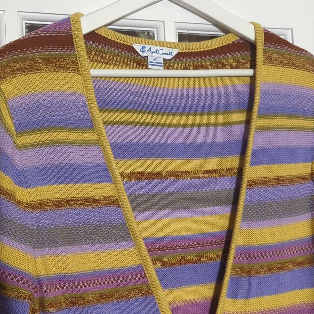 VINTAGE APRIL CORNELL long cardigan - size xs - Picture 3 of 11